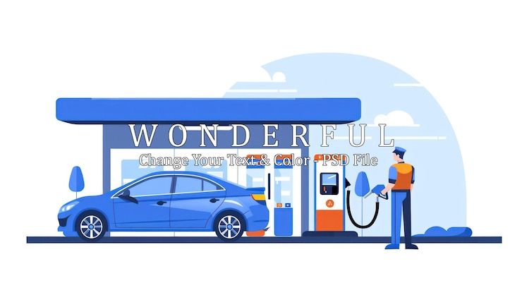 PSD abbildung der tankstelle