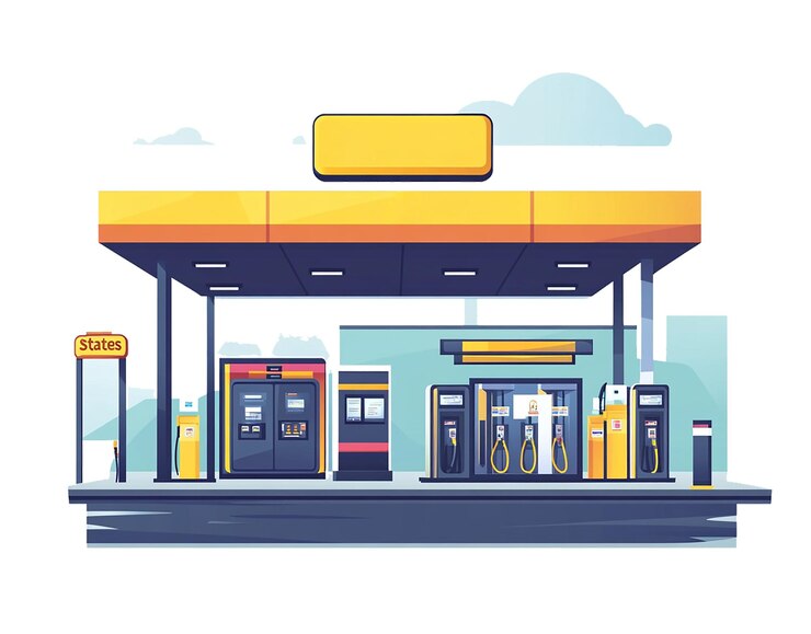 PSD abbildung der tankstelle