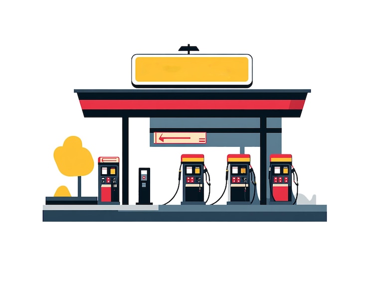 PSD abbildung der tankstelle