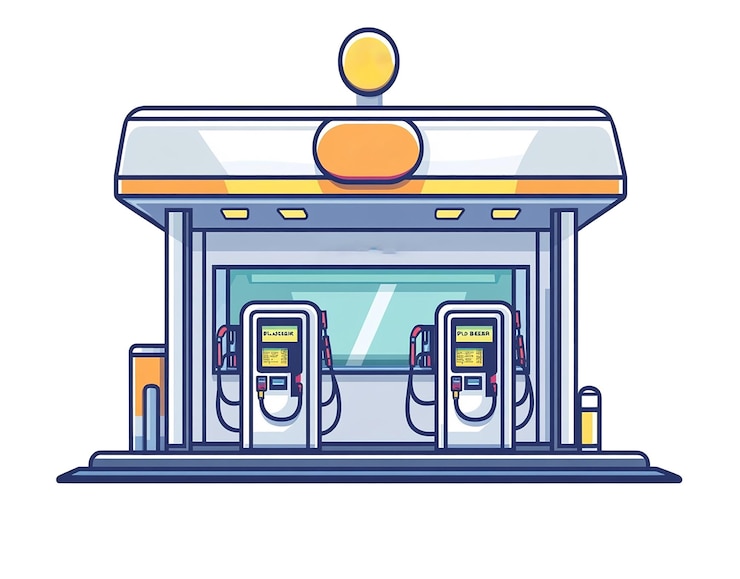 PSD abbildung der tankstelle