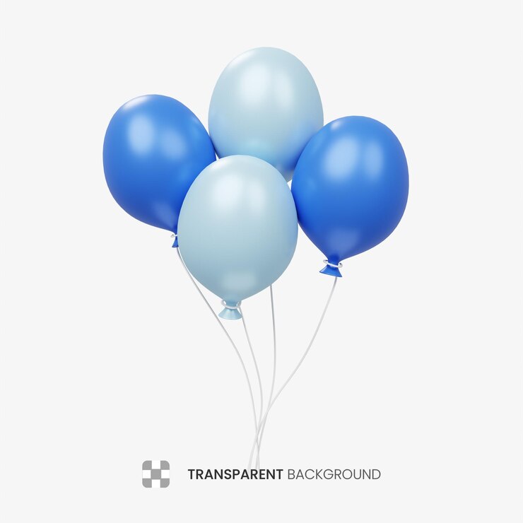 Abbildung des 3D-Symbols für Geburtstagsballons