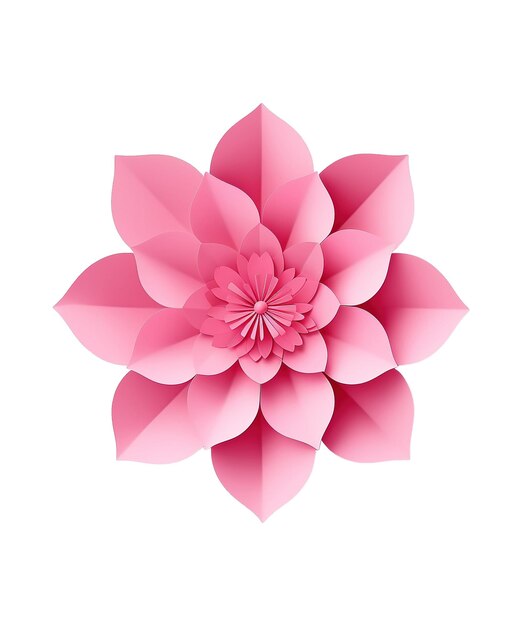 PSD abbildung von rosa papierblumen ai erzeugt