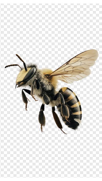 PSD une abeille est sur un fond transparent
