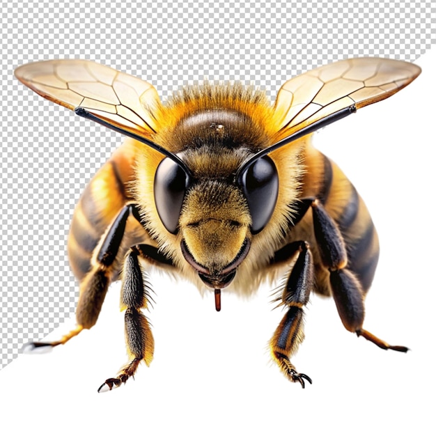 PSD une abeille sur un fond transparent