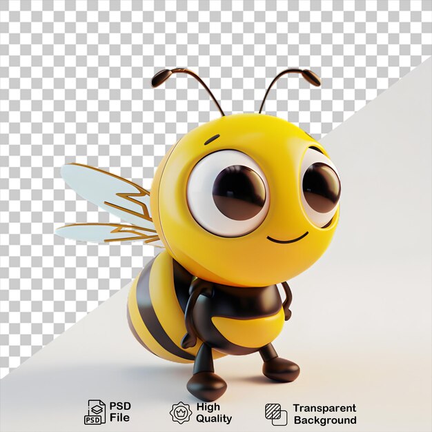 PSD une abeille avec une image d'une abeille sur un fond transparent