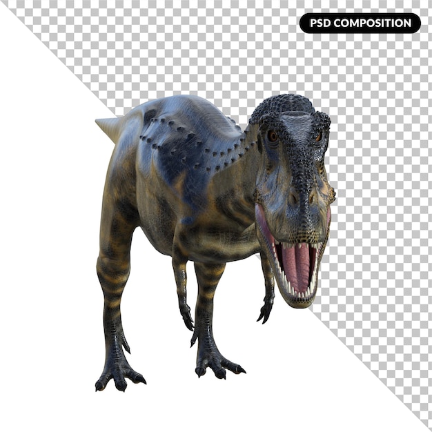 Abelisaurus-Dinosaurier isoliert 3D-Rendering