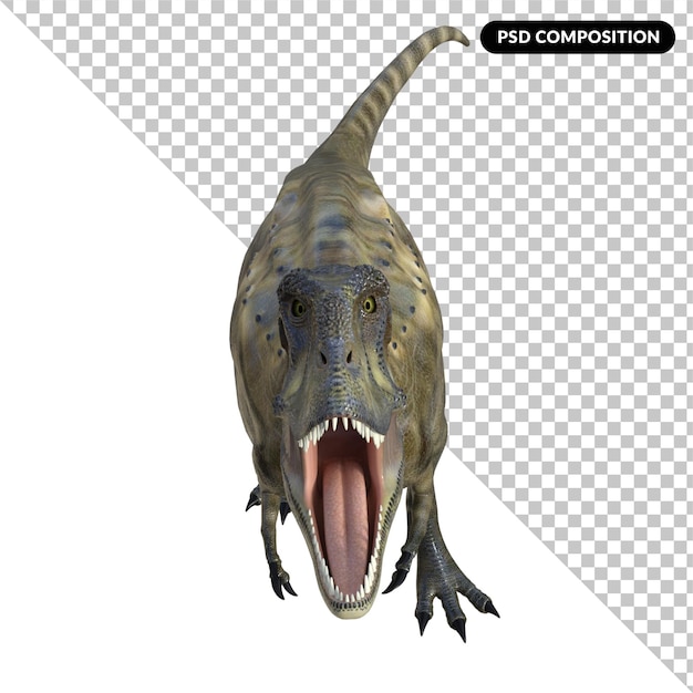 Abelisaurus dinosaurio aislado render 3d