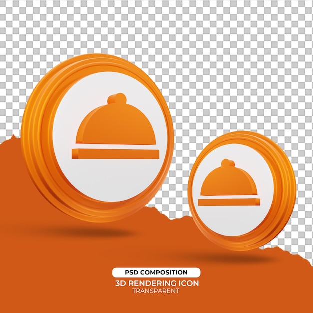 Abendessen 3d-render-symbol-symbol