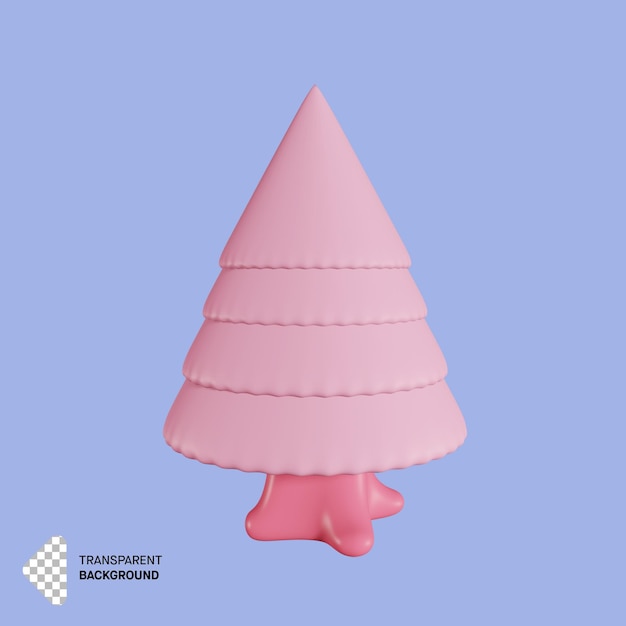 abeto rosa en diseño de renderizado 3d.