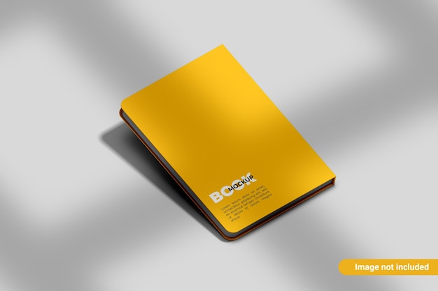 Abgerundete Buchcover Mockup Perspektivansicht