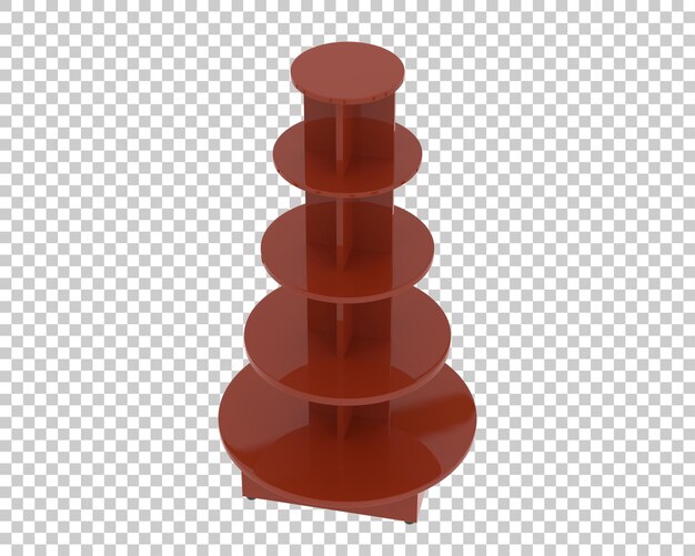 Abgestuftes hohes Display auf transparentem Hintergrund 3D-Rendering-Illustration