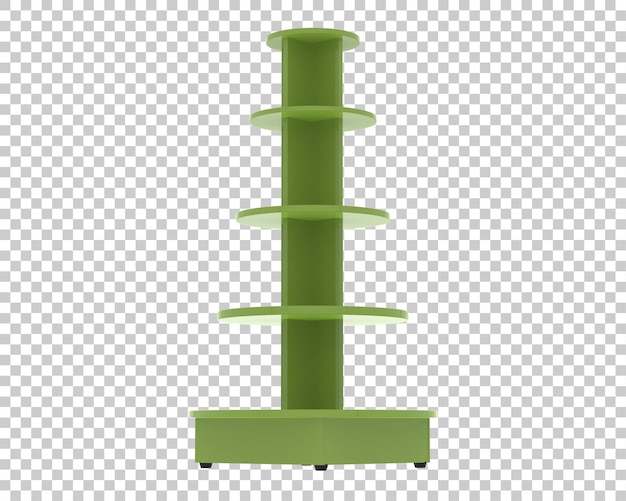 Abgestuftes hohes Display auf transparentem Hintergrund 3D-Rendering-Illustration