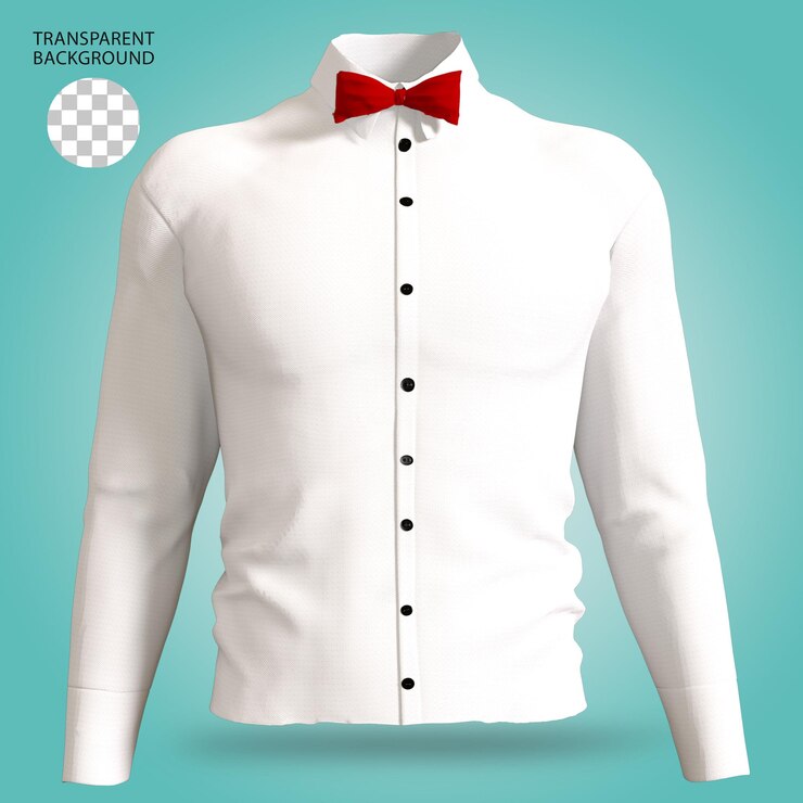PSD abito uomo camicia cravatta moda isolata illustrazione renderizzata in 3d