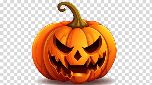 Abóbora de halloween isolada na ilustração vetorial de fundo transparente