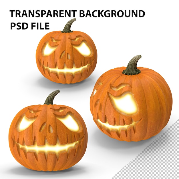 PSD abóbora de halloween png