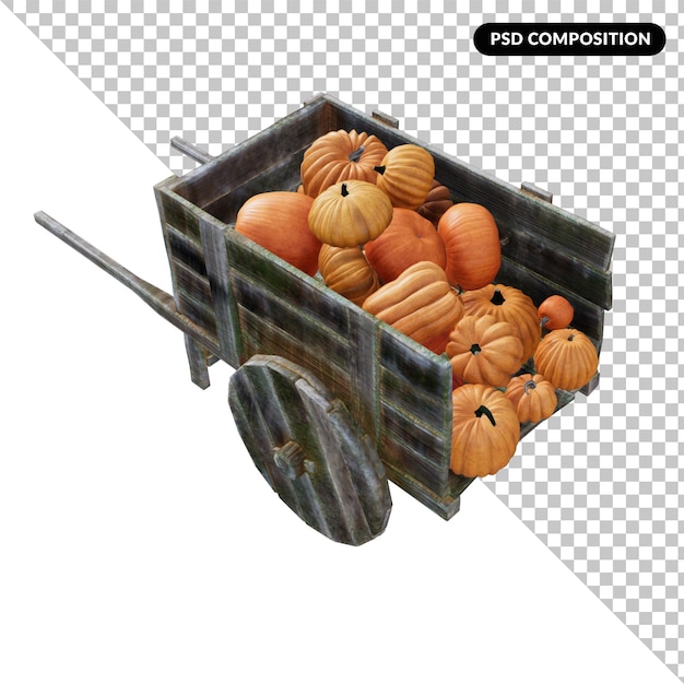 PSD abóbora do helloween isolada 3d