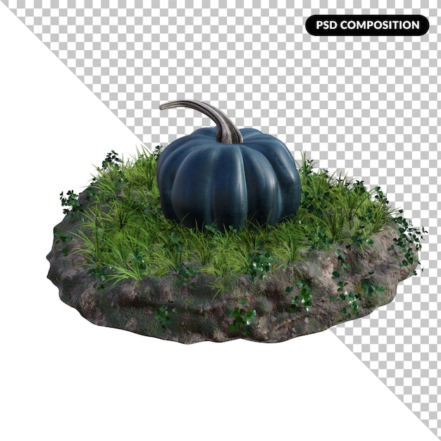 PSD abóbora do helloween isolada 3d