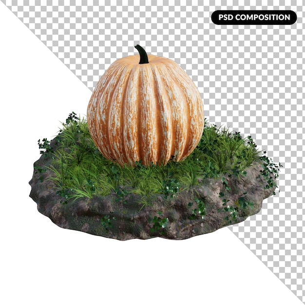 PSD abóbora do helloween isolada 3d