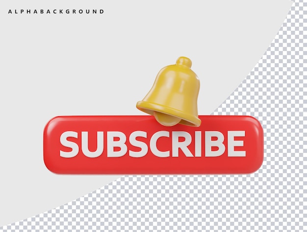 Abonnieren Sie das 3D-Render-Ikon