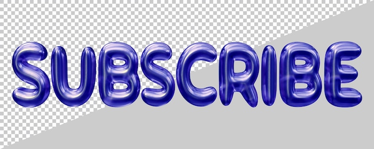 PSD abonnieren sie textdesign mit modernem 3d-effektstil
