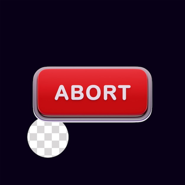 Abort Red Button Click Call to Action