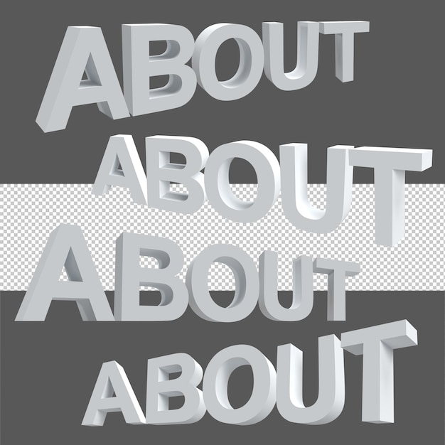 about text alphabet set 3d render illustration
