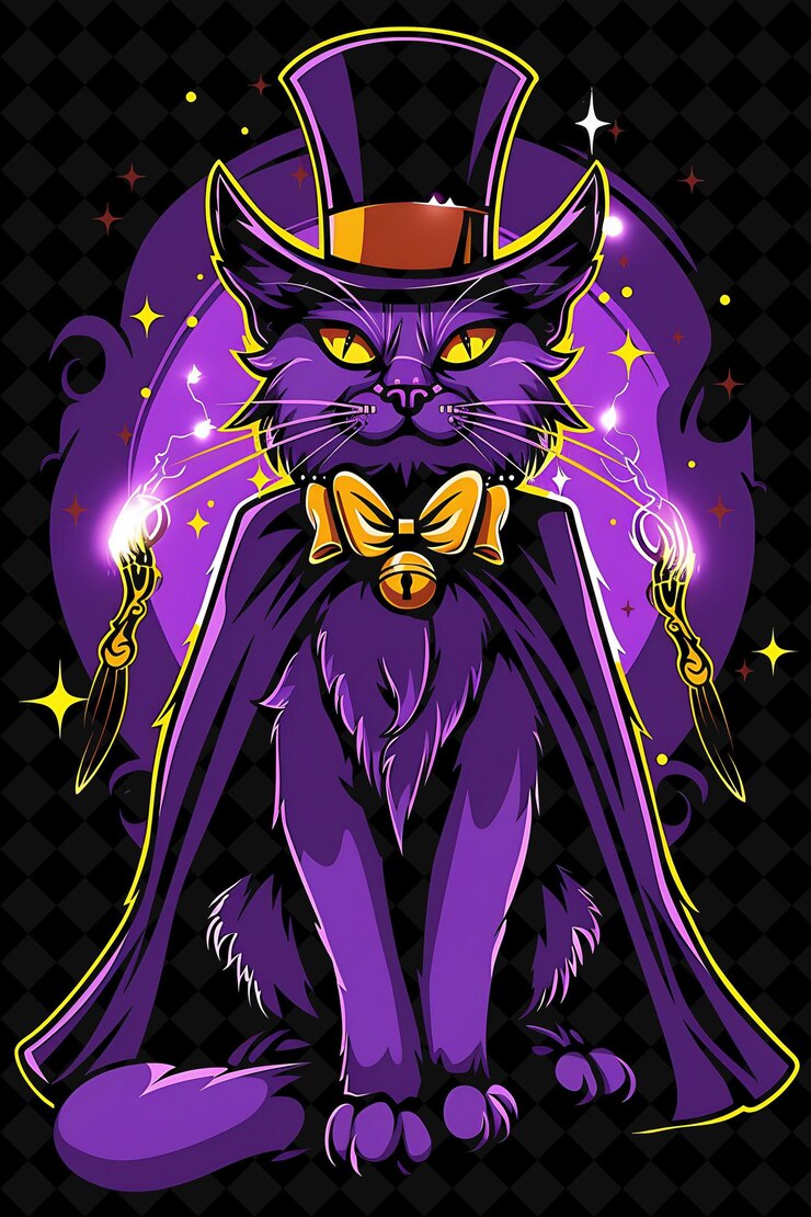 PSD abra o mundo dos gatos com desenhos de imagens png de gatos personalizados para decoração e impressão