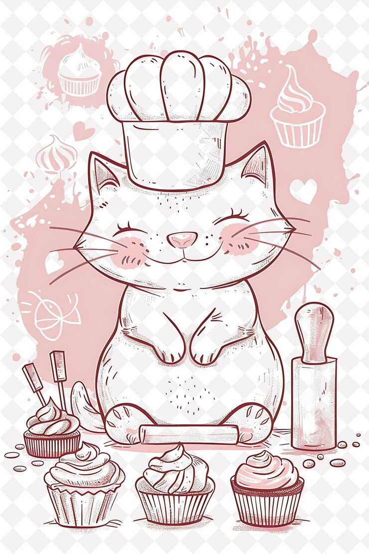 PSD abra o mundo dos gatos com desenhos de imagens png de gatos personalizados para decoração e impressão