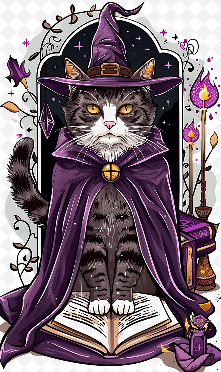 PSD abra o mundo dos gatos com desenhos de imagens png de gatos personalizados para decoração e impressão
