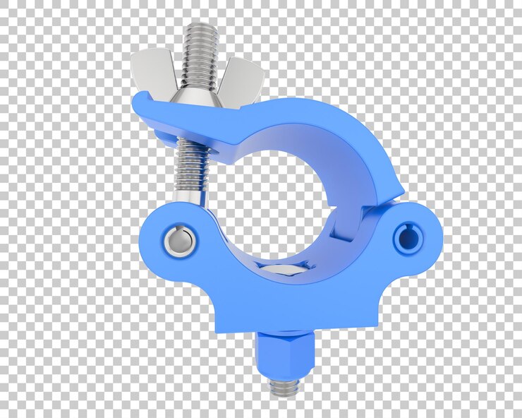PSD abrazadera de tubo aislada sobre fondo transparente ilustración de renderizado 3d