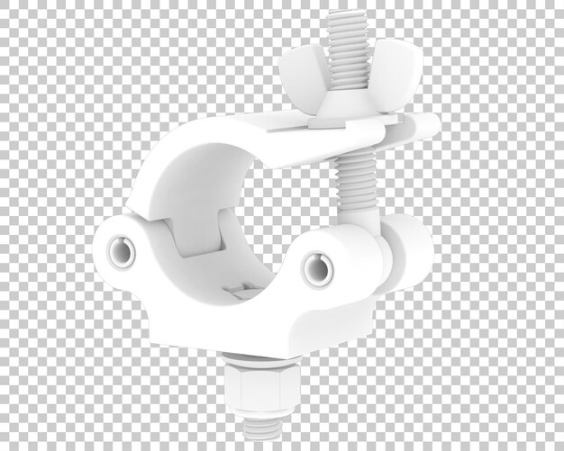 Abrazadera de tubo aislada sobre fondo transparente Ilustración de renderizado 3d
