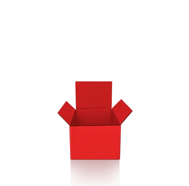 Abre las cajas de regalos rojas de fondo transparente
