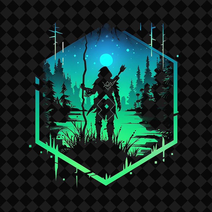 PSD abre el mundo de personajes de guerra y el paisaje natural con collages de arte brillante de diseño inspirado en y2k png