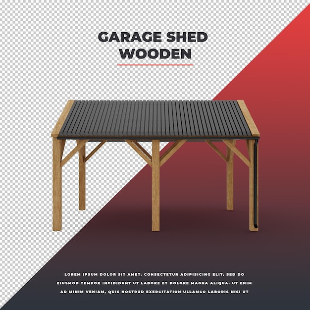 Abri De Garage 3d En Bois