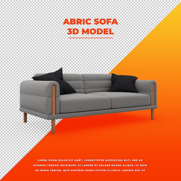 Abric Sofa 3D isoliertes Modell