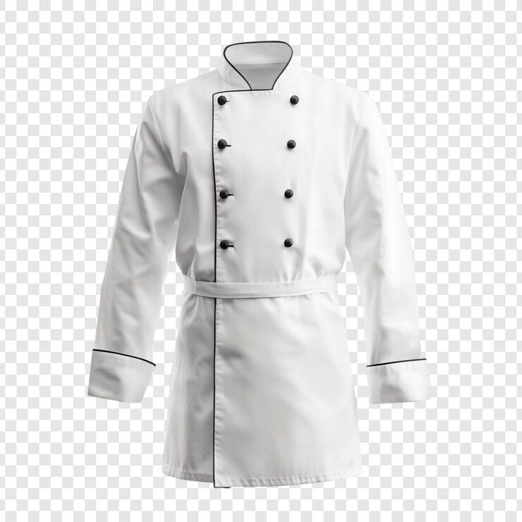 PSD el abrigo de chef es blanco, el uniforme culinario es profesional, el atuendo de cocina es profesional.