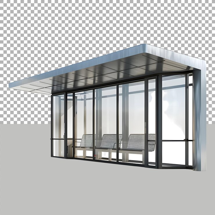 PSD abrigo com galpão em público em fundo transparente ai gerado