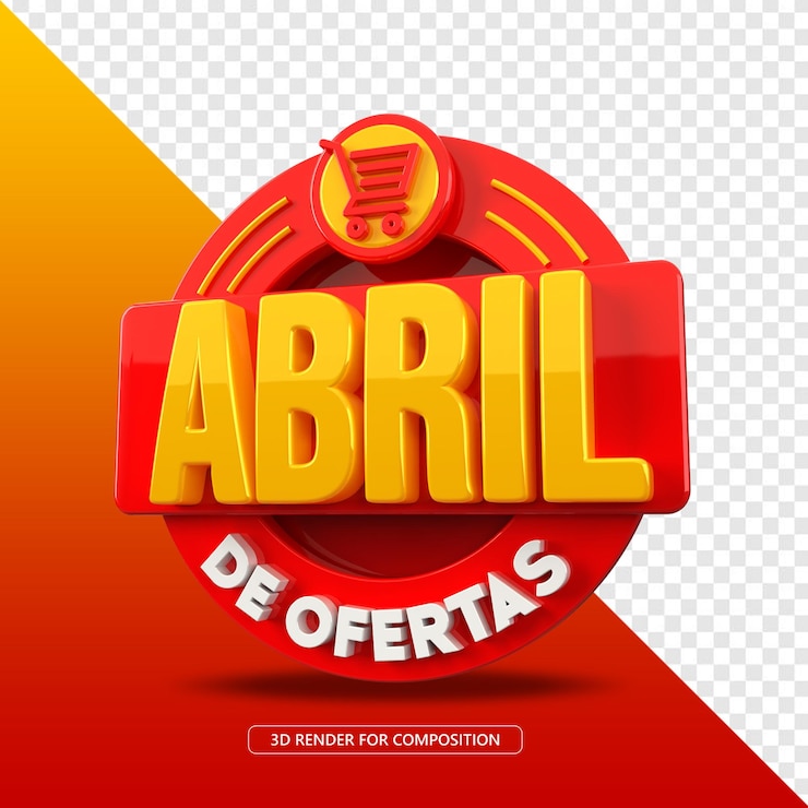 PSD abril ofrece sellos 3d para composición