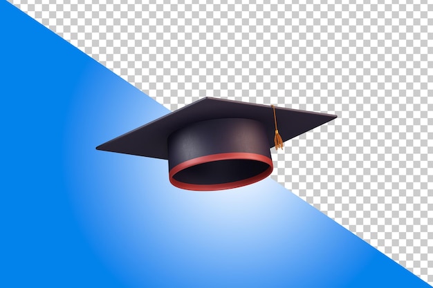 Abschlusskappe 3d-rendering mortarboard mit quaste