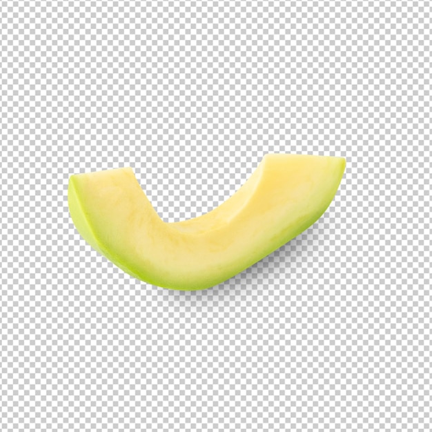 Abschnitt mit geschnittenem Avocado in voller Schärfentiefe