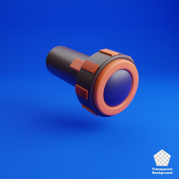 PSD absender lampe camping 3d-rendering-symbol