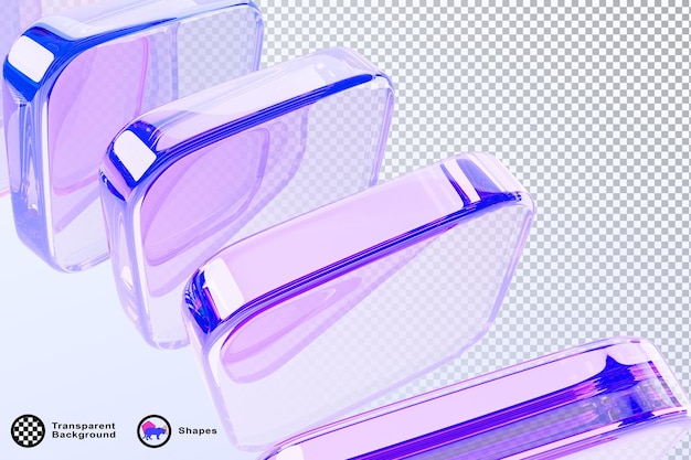 Abstract 3d background with row of glass holographic transparent square plates render Dynamic tech banner with crystal cube block shapes Iridescent gradient wave line pattern