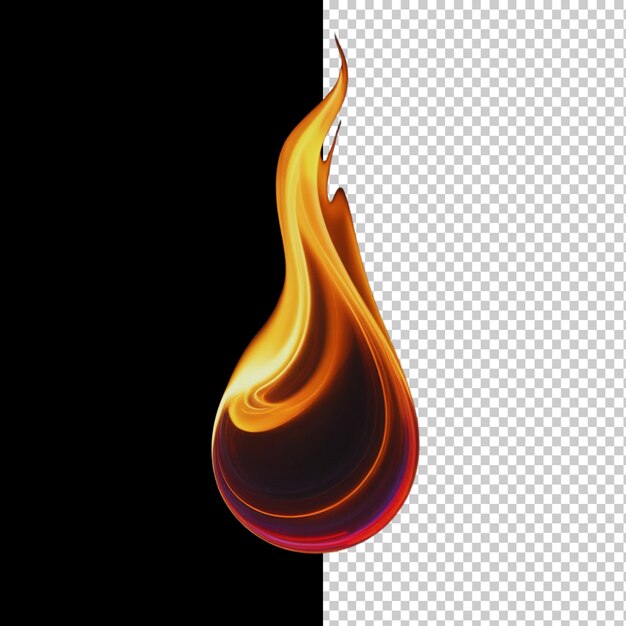 Abstract 3D Flame with Orange and Red Colors