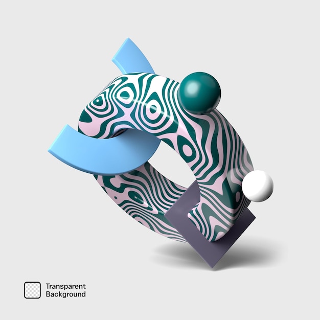 Abstract 3D-Form PNG-Vorlage