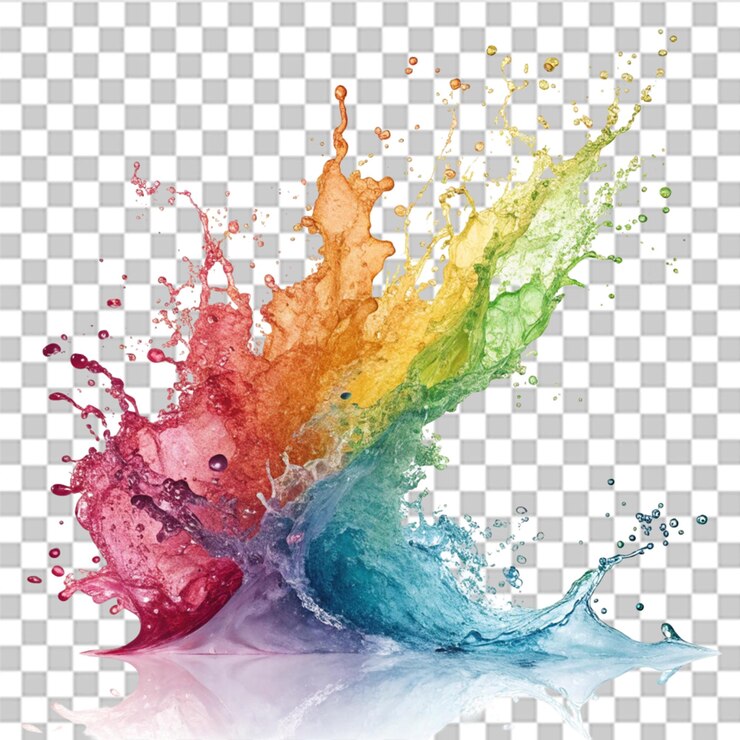 PSD abstract acquerello splash isolato su sfondo bianco