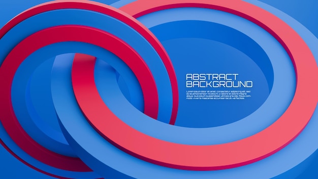 abstract background blue and red color 3d rendering
