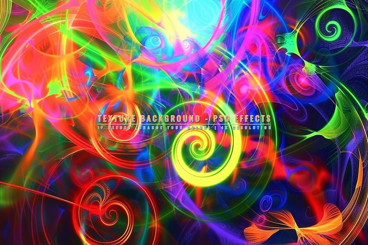PSD abstract background colorful oil paining on transparent background