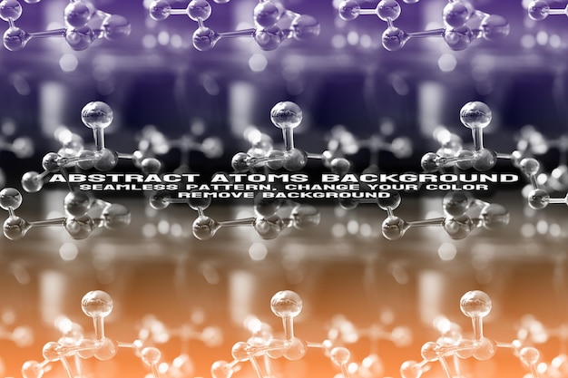 Abstract Background testurizzato con formato PSD di molecole e atomi modificabili