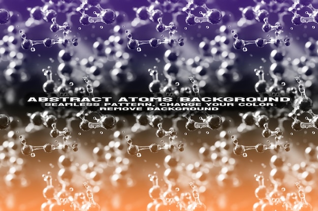 Abstract Background testurizzato con formato PSD di molecole e atomi modificabili