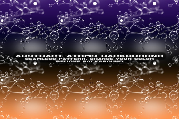 Abstract Background testurizzato con formato PSD di molecole e atomi modificabili